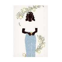 Canvas Wall Art - Yuyu Pont 'Lemon Picking' Wall Art for Living Room, Bedroom, or Office Décor by Trademark Fine Art - 12 x 19 Inches