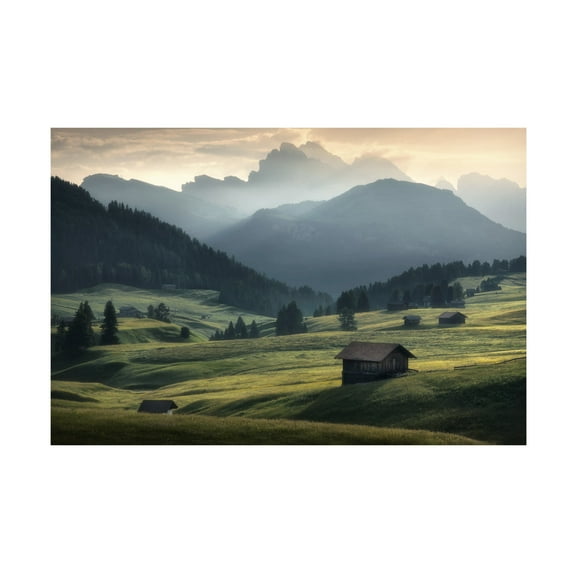 Canvas Wall Art - Zbyszek Nowak 'Seiser Alm' Wall Art for Living Room, Bedroom, or Office D?cor by Trademark Fine Art - 24 x 16 Inches
