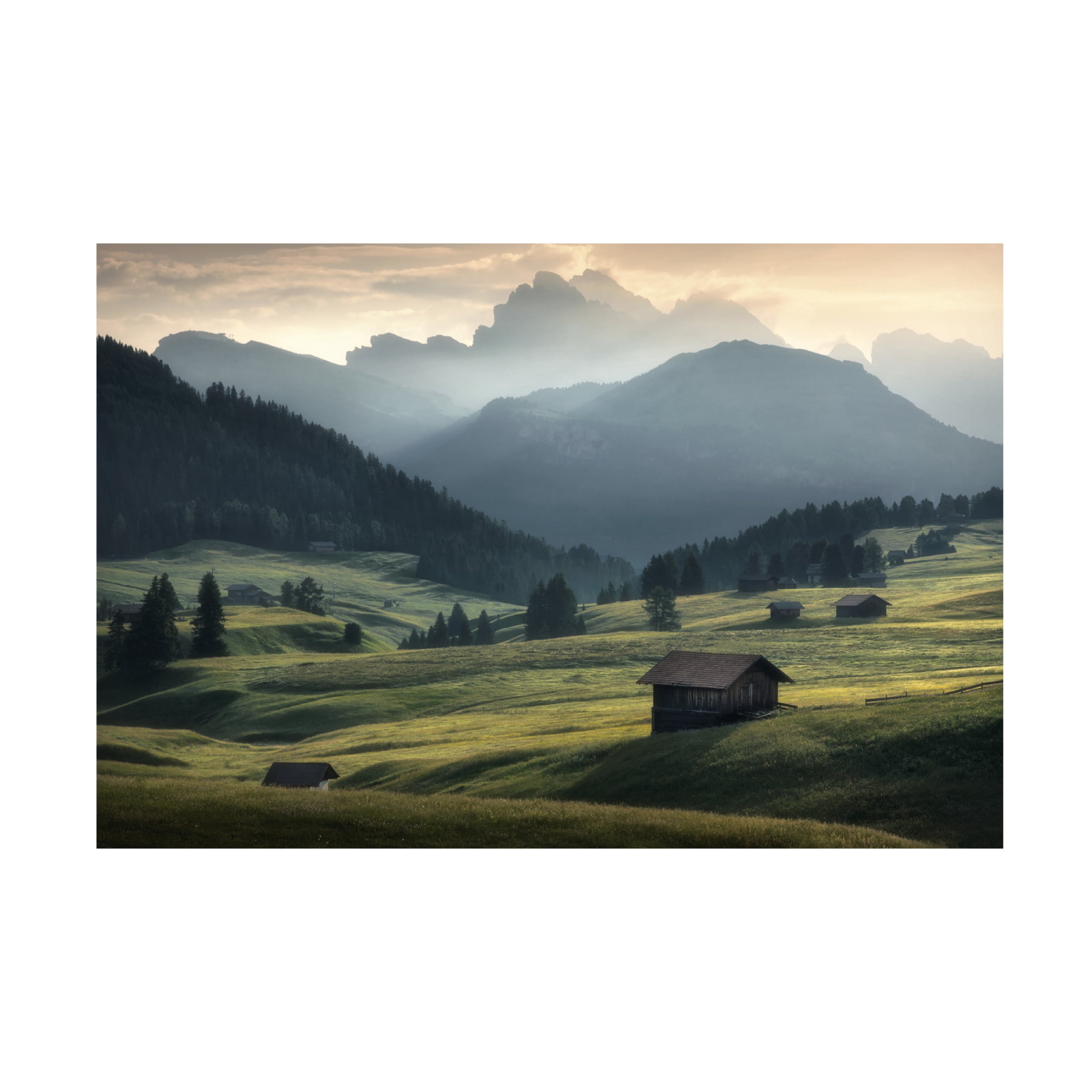 Canvas Wall Art - Zbyszek Nowak 'Seiser Alm' Wall Art for Living Room, Bedroom, or Office D?cor by Trademark Fine Art - 32 x 22 Inches