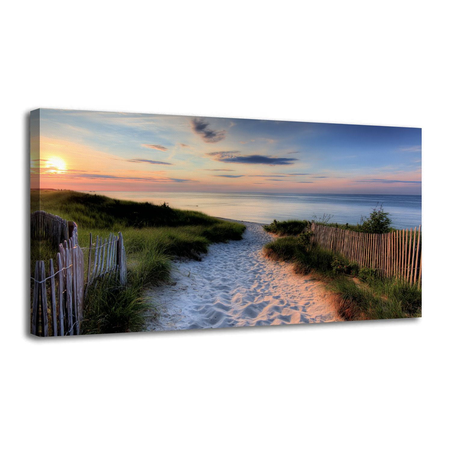 Canvas Wall Art beach fence Cape Cod Wall Decor for Living Room ...