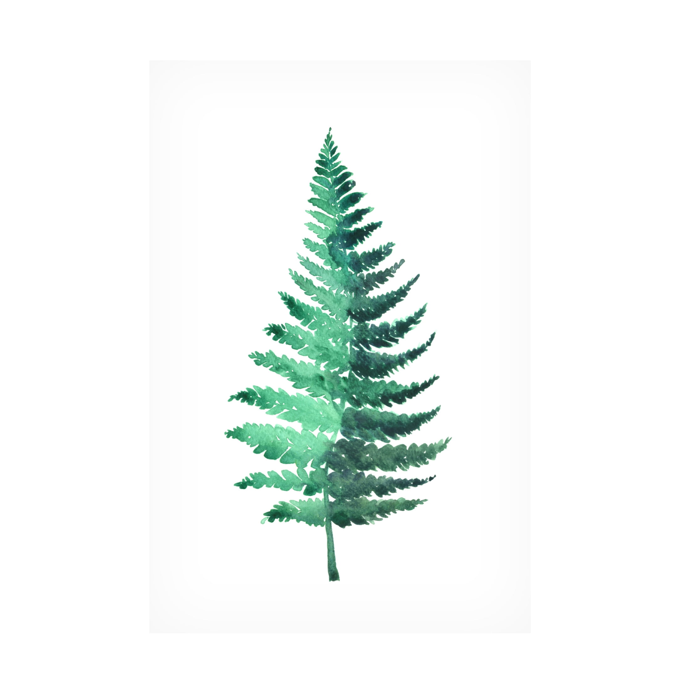 Canvas Wall Art - blursbyai 'Watercolor Fern' Wall Art for Living Room, Bedroom, or Office Décor by Trademark Fine Art - 22 x 32 Inches