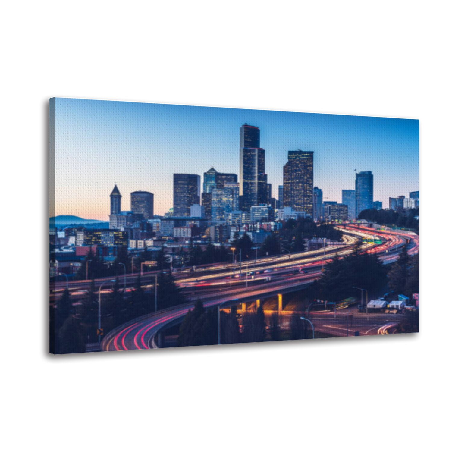 Photo inspiration: Picture Idea: Canvas Wall Art Elevated View Seattle Downtown Skyline Wall Decor