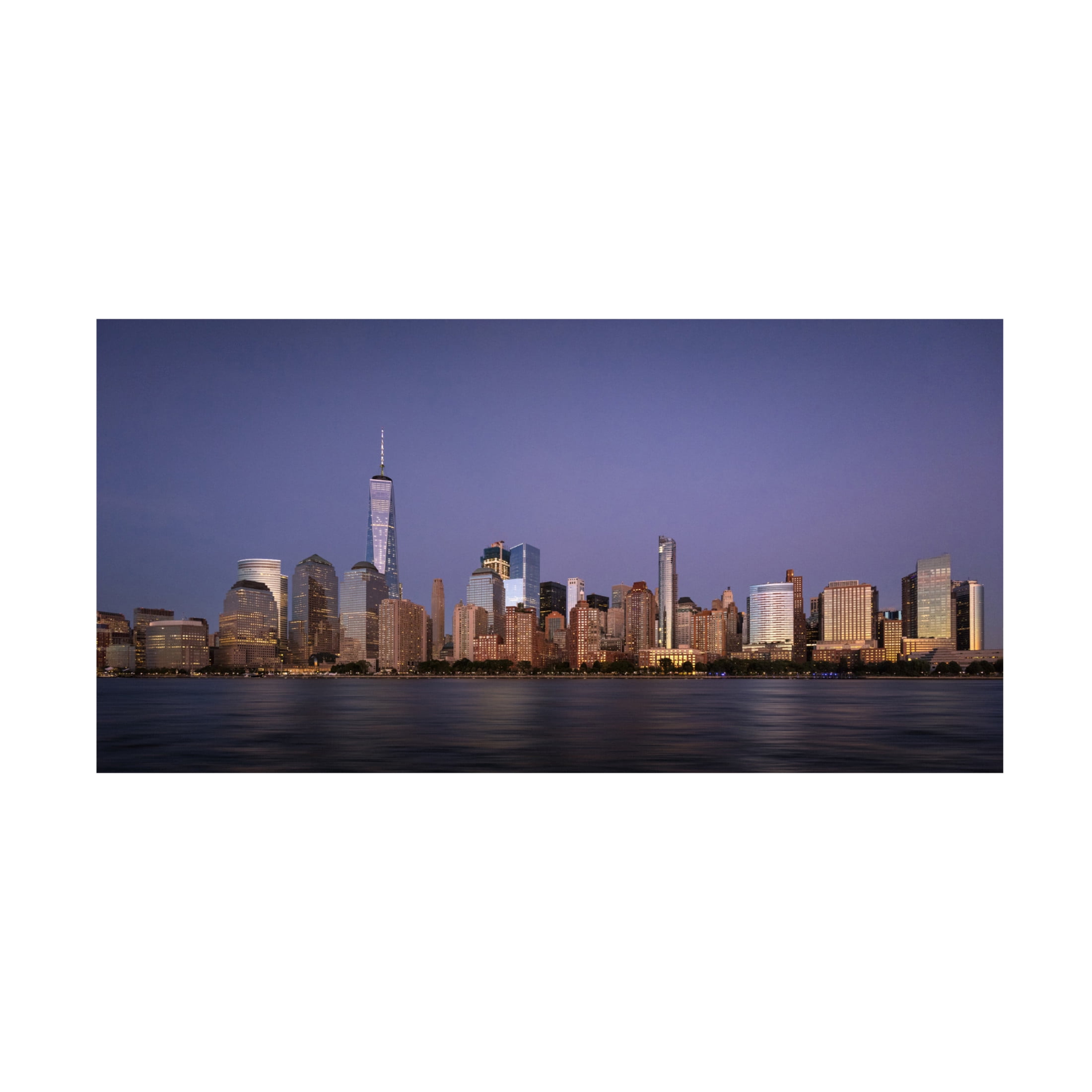 Canvas Wall Art - fegari 'M A N H A T T A N' Wall Art for Living Room, Bedroom, or Office Décor by Trademark Fine Art - 24 x 12 Inches