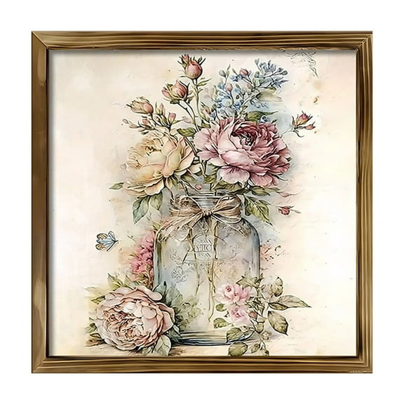 Canvas Wall Art for Home – Modern Floral Prints for Living Room Bedroom and Bathroom Spaces – Wall Decorations for Elegant Interiors