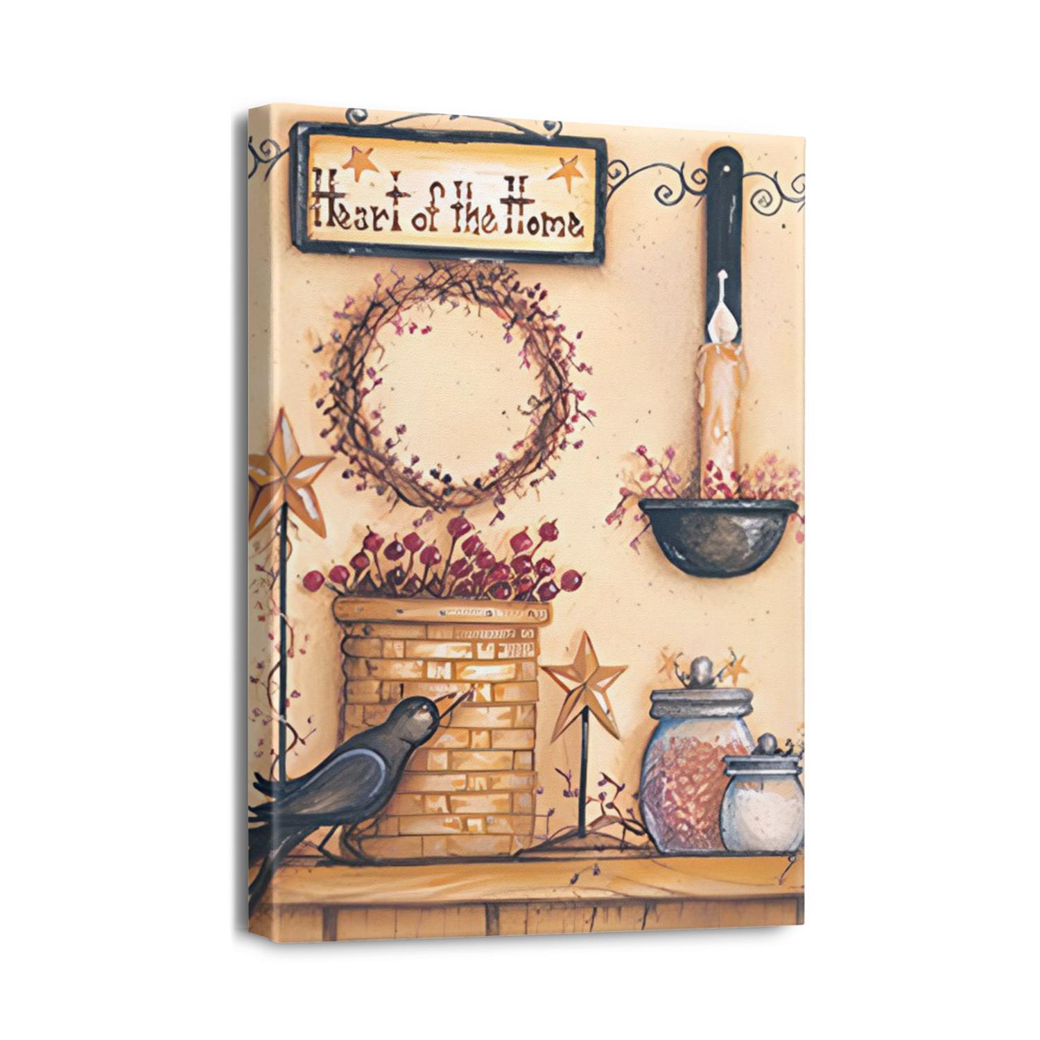 Canvas Wall Art for Living Room Brown Home Theme Farmhouse Style (1