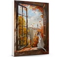 thumbnail image 1 of Canvas Wall Art for Living Room - Icelandic Sheepdog Dog Poster Print Vintage Home Decor Pets Oil Painting Autumn Room Decor, 1 of 6
