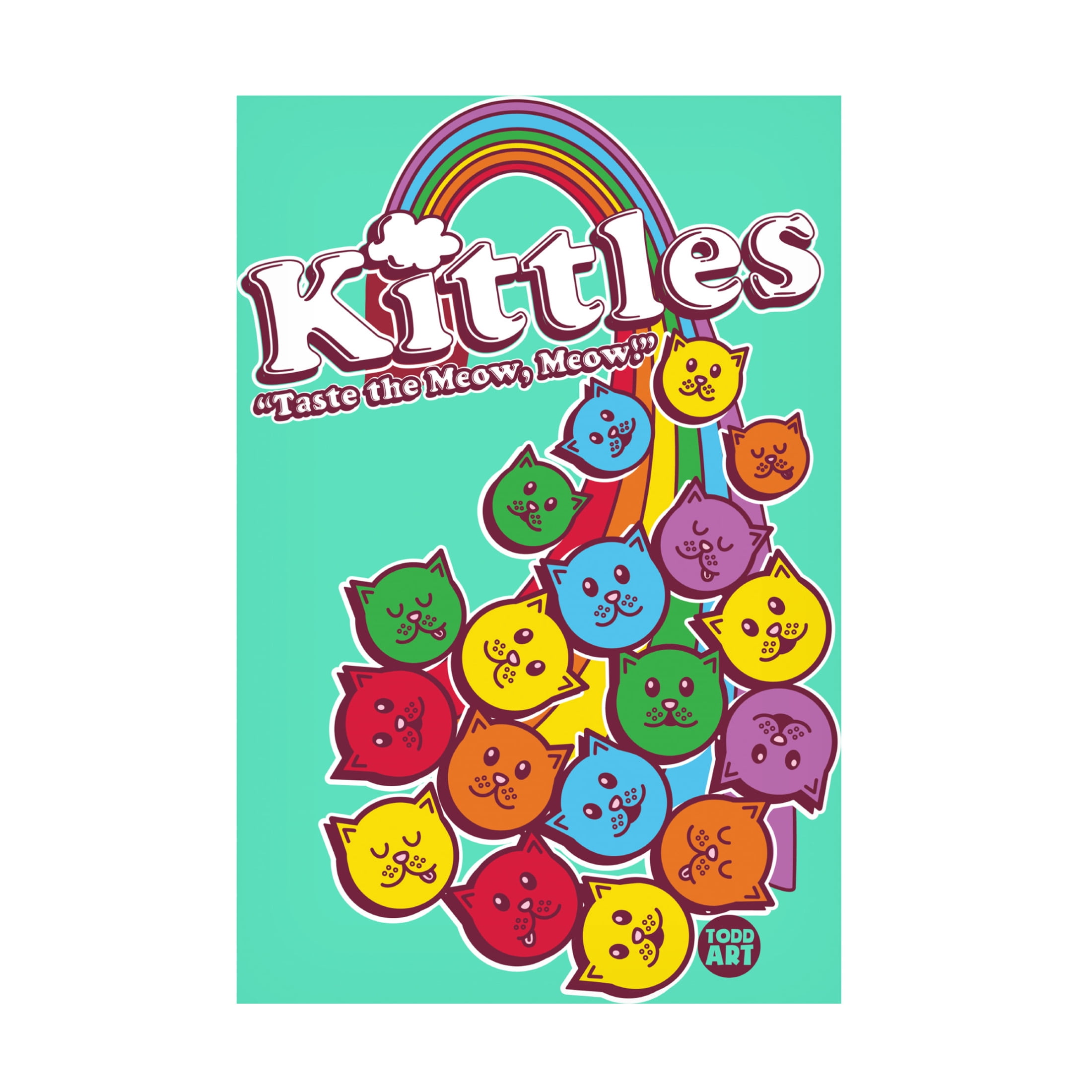 Canvas Wall Art - toddart 'Funshine Kittles' Wall Art for Living Room, Bedroom, or Office Décor by Trademark Fine Art - 22 x 32 Inches