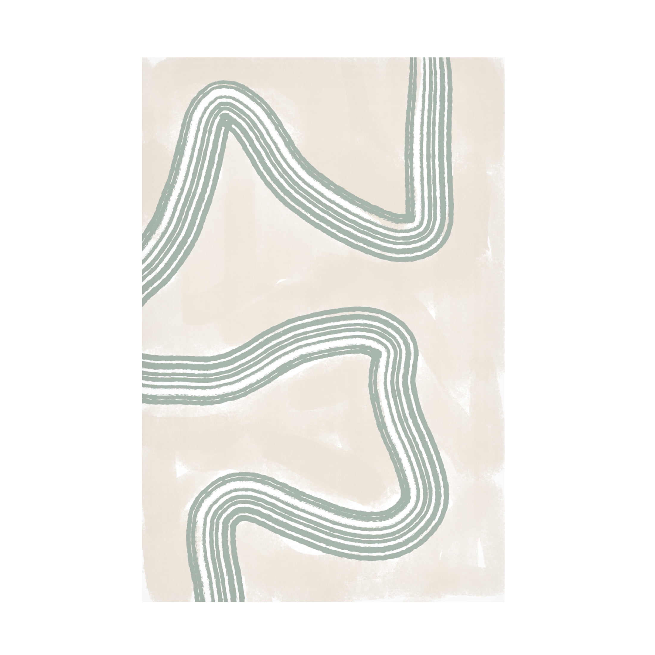 Canvas Wall Art - uplusmestudio 'Abstracto Twist' Wall Art for Living Room, Bedroom, or Office Décor by Trademark Fine Art - 12 x 19 Inches