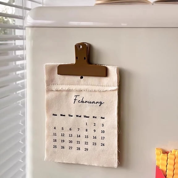 Canvas Wall Calendar,Fabric Hanging Calendar,Decorative Canvas Calendar,2025 2026 & Winter Home/Office Organization, Durable Fabric Hanging Calendar for Home & Office,Decorative Cloth(Beige)