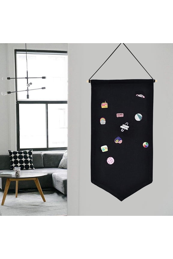 Canvas Wall Hanging Brooch Pin Display Organizer Storage Enamel Pin Display Case Glitter Pin Necklace for Pendants Dorm Bedroom Closet