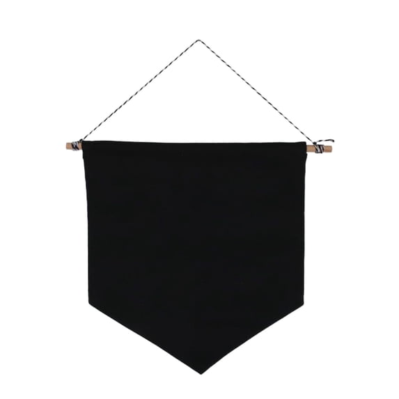 Canvas Wall Hanging, Reversible Tapestry, Blank Banner for Badge Display and Room Decor, Lightweight Sturdy Cotton Canvas with Clips, Multi-Functional Seasonal Backdrop in White Black Khaki
