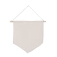 thumbnail image 1 of Canvas Wall Hanging, Reversible Tapestry, Blank Banner for Badge Display and Room Decor, Lightweight Sturdy Cotton Canvas with Clips, Multi-Functional Seasonal Backdrop in White Black Khaki, 1 of 7