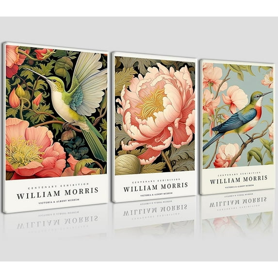 Canvas Wall Paintings William Morris Style Animal Plant Prints Deer Bird Kangaroo Poster ArtworkVintageNatureGallery Canvas Paintings for Living Room BedroomOffice Bathroom Dorm Unframed