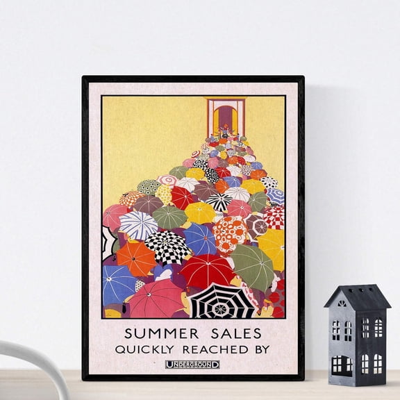 Canvas Wall Poster Nacnic. Vintage Poster Europe. Travels to New England. A3 Size unframed