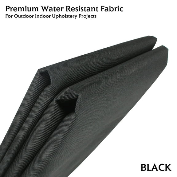 Canvas Waterproof Fabric Black Awning Reinforced UV Resistant Multi-purpose Heavy Duty 60" x 432"