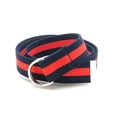 thumbnail image 1 of Canvas Web Belt D-Ring Buckle 1.25" Wide Metal Tip Multi-Color, 1 of 6