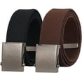 thumbnail image 1 of Canvas Web Belt for Men Adjustable Cloth Fabric Military Belt with Metal Buckle, 1 of 9