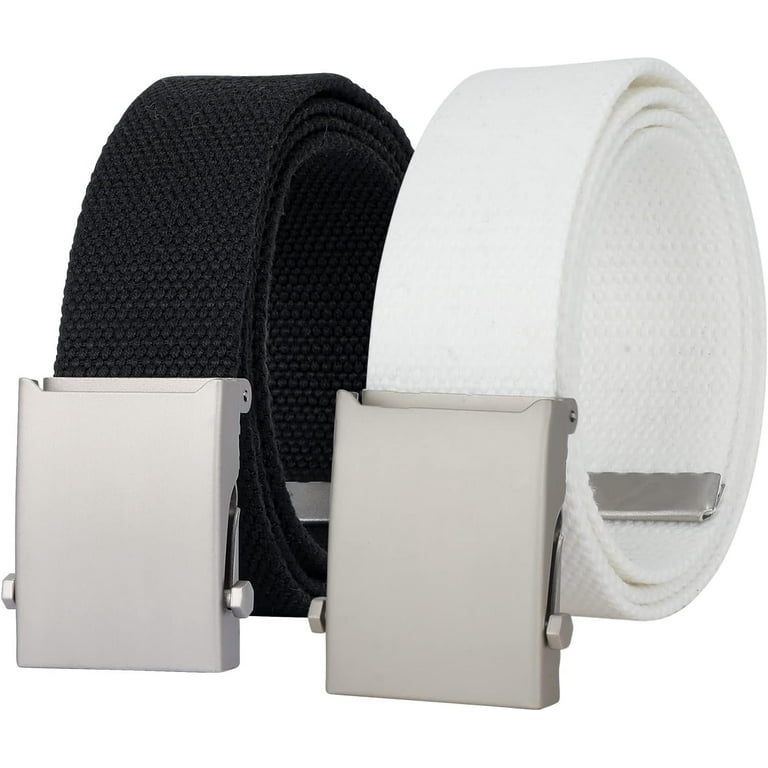 Metal Buckle Adjustable Canvas Belts For Mens Canvas Web Belt For