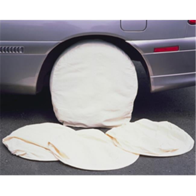 Off-White Canvas Wheel Covers Set of 4
