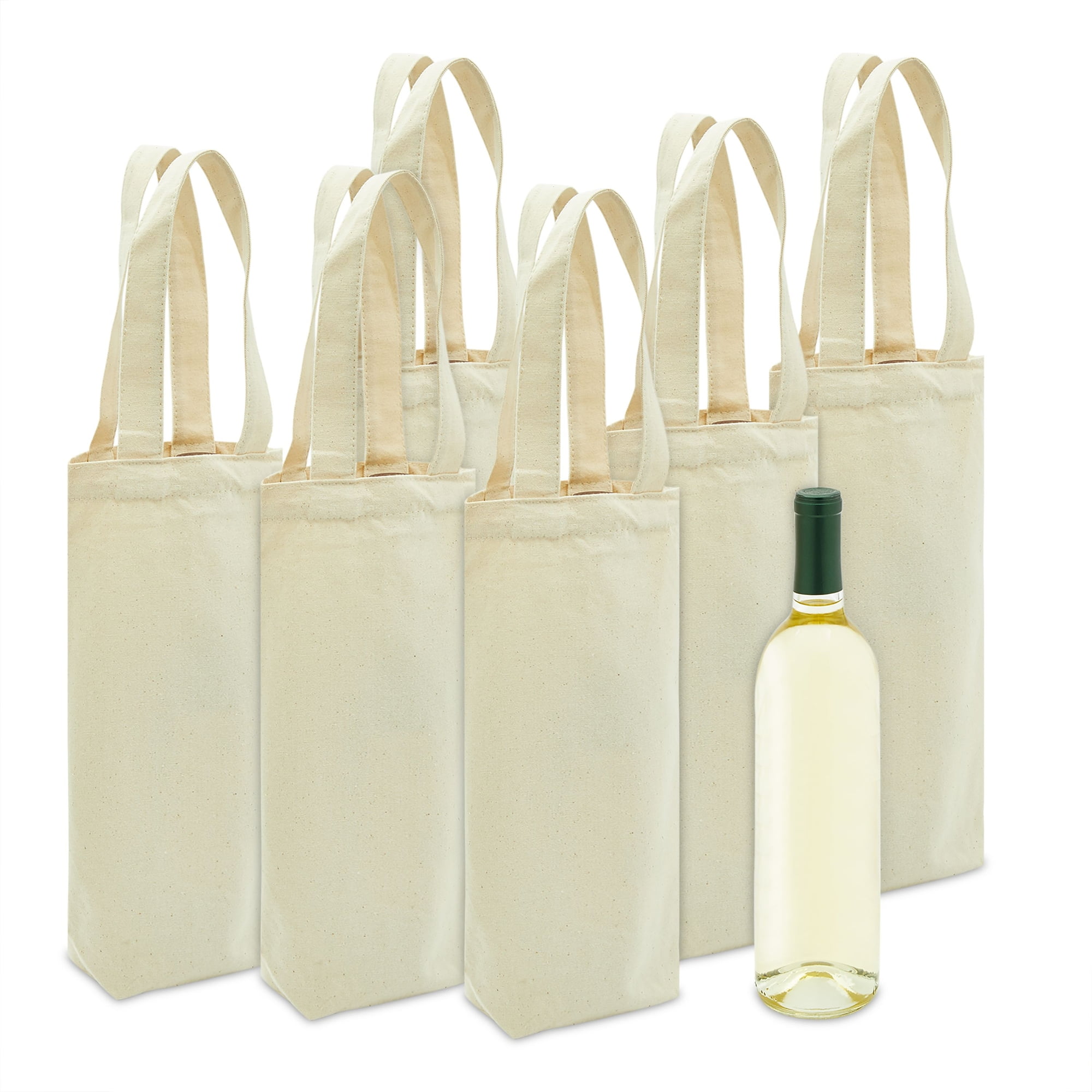Juvale Wine Bag with Handles for Gifts, Dinner Parties, Burgundy Carrying Tote (10 Pack)