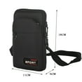 thumbnail image 1 of Canvas Women's Crossbody Bag Trend 2023 Small Shoulder Handbag Korean Solid Color Student Phone Bag Simple Shopper Zipper Purse Black Double layer, 1 of 6
