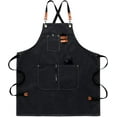 thumbnail image 1 of Canvas Work Aprons for Men with Pockets,Adjustable Strap and Large Pockets Apron,Kitchen Cooking Baking Chef Apron, 1 of 4