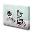 thumbnail image 1 of Canvas Wrap Wall Art - Keep Calm and Love Dogs | Modern Wall Art Stretched Canvas Prints Ready to Hang - 24" x 36", 1 of 4