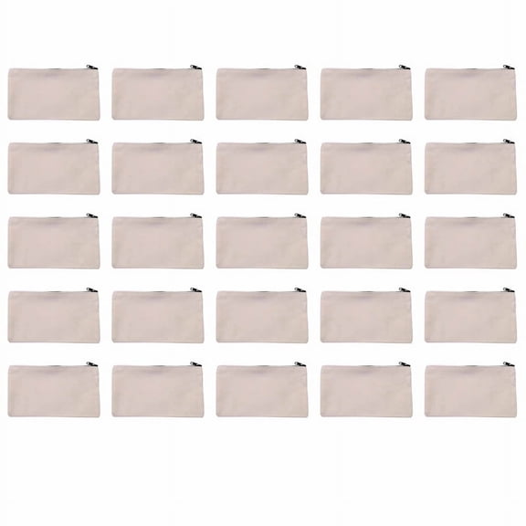 Canvas Zip Bags Canvas Pencil Pouch Canvas Makeup Bags DIY Craft Bags