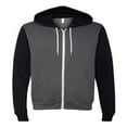 thumbnail image 1 of Canvas Zip Fleece Hood DkGryBk, 1 of 3