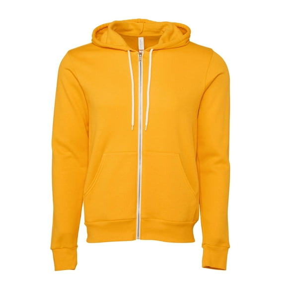 Canvas Zip-up Polycotton Fleece Hooded Sweatshirt / Hoodie