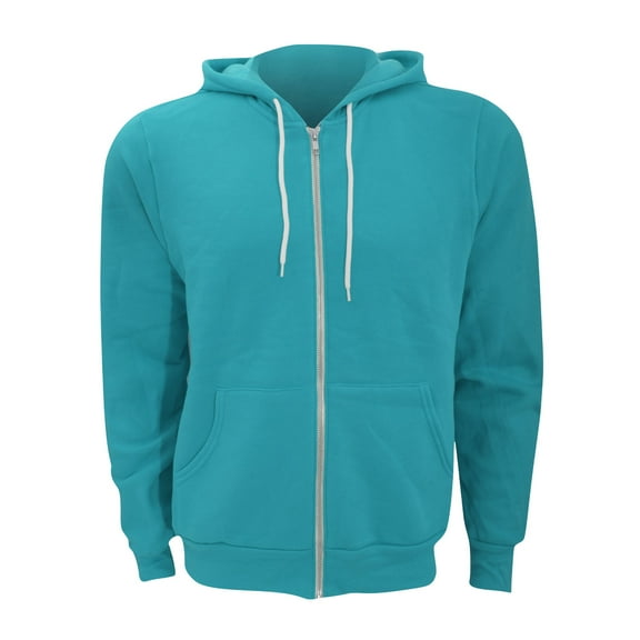 Canvas  Zip-up Polycotton Fleece Hooded Sweatshirt / Hoodie