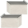 thumbnail image 1 of Canvas Zipper Pouch 10 PCS Makeup Bags with Zipper 4.5 x 8 INCH Blank Cotton Pencil Bag for Crafting, 1 of 7