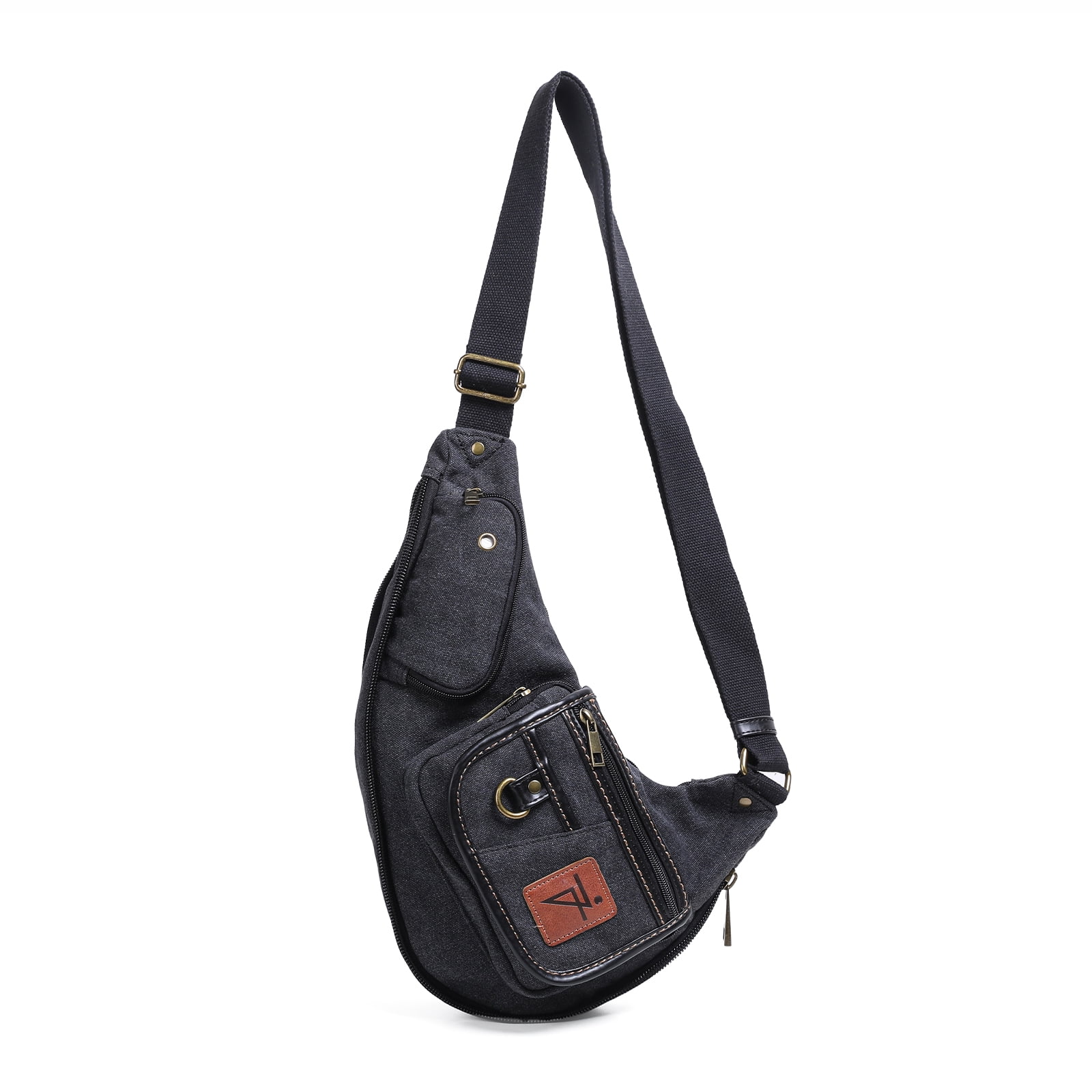 Canvas Zipper Shoulder One Strap Sling Bag for Men's, Travel, Hiking Daypack, Juzar Tapal Collection