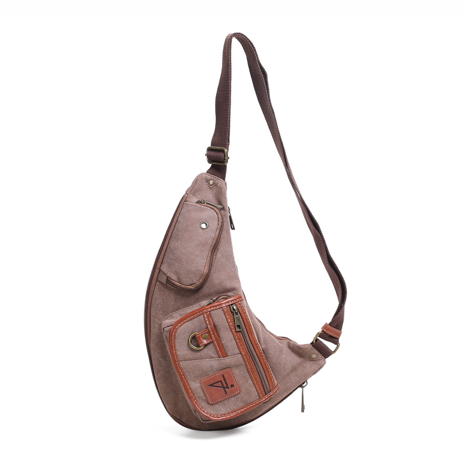 Canvas Zipper Shoulder One Strap Sling Bag for Men's, Travel, Hiking Daypack, Juzar Tapal Collection