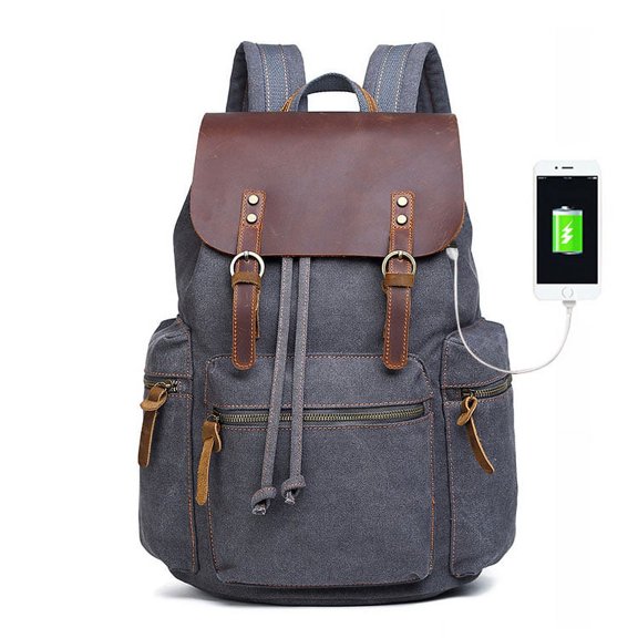 Canvas backpack,Black