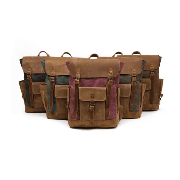 Canvas backpack,Gray