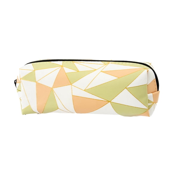 Canvas stationery portable compact simple zipper pencil case, durable storage bag - yellow
