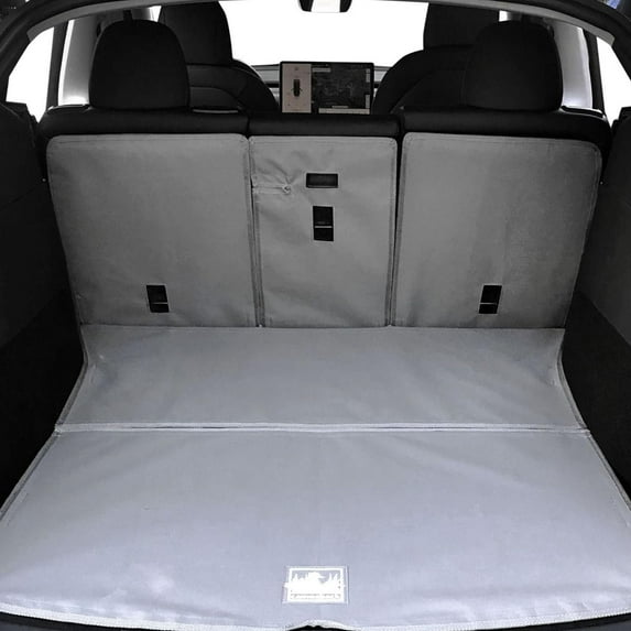 Canvasback Cargo Liners Rear Cargo Protector with Warranty, Compatible with Tesla 2020-2024 Model Y with No 3rd Row - Durable, Protective, Waterproof Graphite Fabric