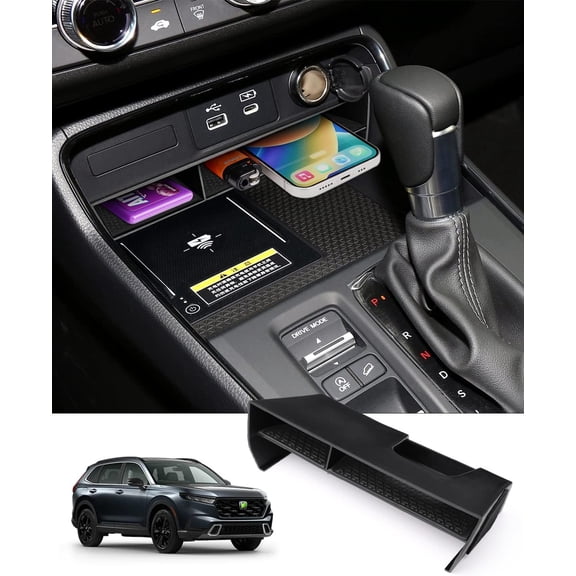 Canvcle for 2023-2025 Honda CR-V Center Console Organizer, Middle Console Organizer Tray for Honda CRV Hybrid Accessories Console Storage Box ABS Insert