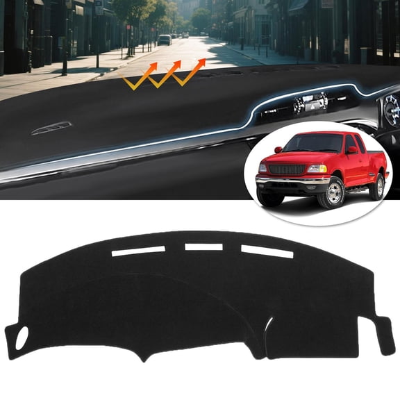 Canvcle Car Dash Cover for Ford F-150 1997 1998 1999 2001 2002 2003/Ford Expedition 1997-2002 Left Hand Driving Non-Slip Center Console Custom Fit Dash Mat Sunshade