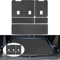 Canvcle Cargo Liner Trunk Mat for 2015-2020 Chevrolet Tahoe with Backrest Mat, Trunk Mat for Tahoe Accessories All Weather Cargo Mat Rear Trunk Liner Black
