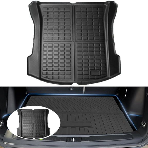 Canvcle Cargo Liner for 2017-2023 Tesla Model 3, All Weather Trunk Mat Durable 3D Upgrade Anti-Slip Rear Trunk Liner Cargo Mat Black