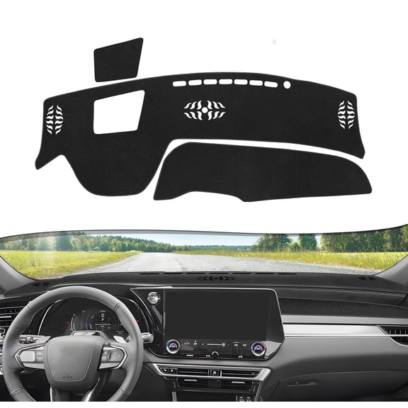 Canvcle Custom Dashboard Cover for Lexus RX 2023-2025,Polyester Non-Slip UV Protective Dash Mat,Black
