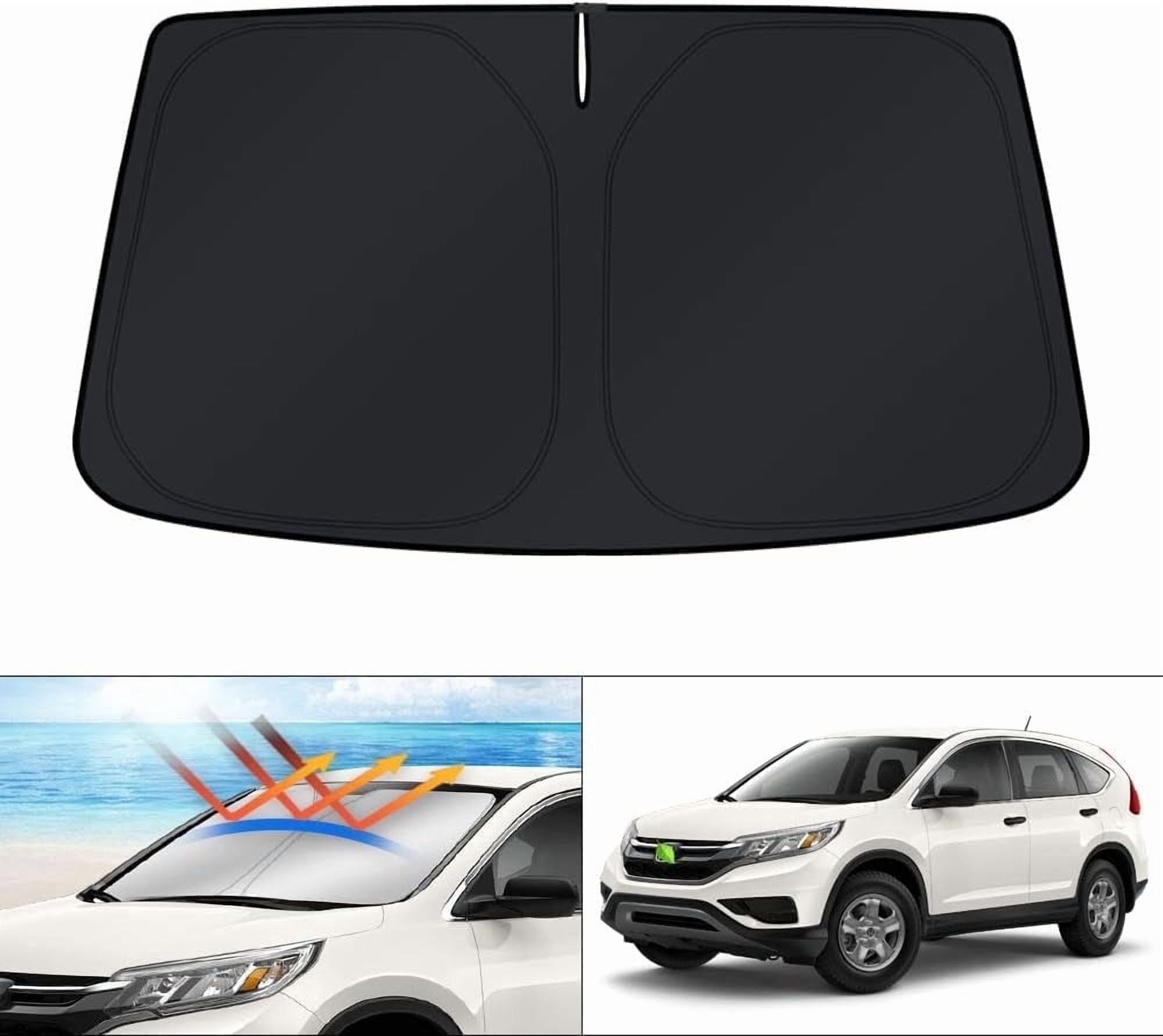 Canvcle Custom Fit Windshield Sun Shade for 2012-2016 Honda CRV Accessories, CR-V Sunshade Foldable Sun Visor Protector Blocks UV Rays Keep Your Car Cooler