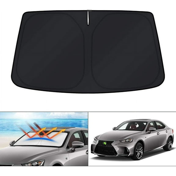 Canvcle Custom Fit Windshield Sun Shade for Lexus IS300/IS350/IS500/IS250/IS200t 2014-2026 Window Foldable Sun Visor Protector Blocks UV Rays(NOT for Lexus RX, ES)