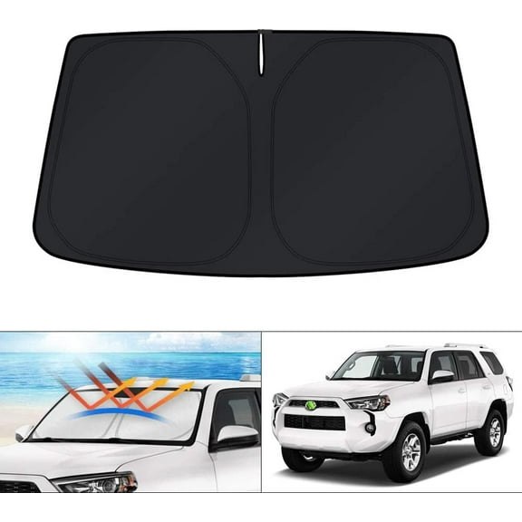 Canvcle Custom Fit Windshield Sun Shade for Toyota 4Runner 2010-2023 2024 2025 Sunshade Foldable Sun Visor Protector Blocks UV Rays Keep Your Car Cooler