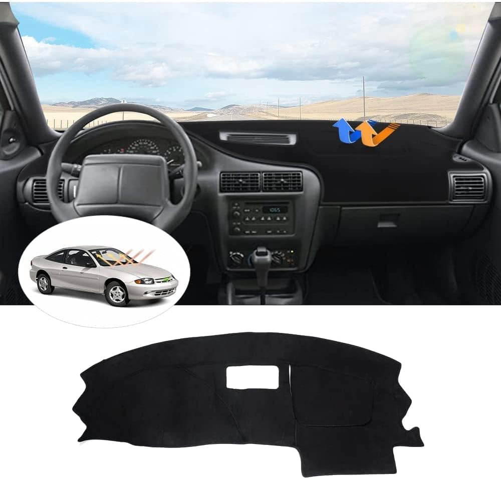 Canvcle Custom Fit for Dash Cover for Chevy Chevrolet Cavalier 1995-2005 Accessories Dashboard Cover Mat Non-Slip Pad Carpet Sunshield Protector