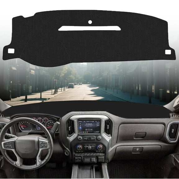 Canvcle Dash Cover for 2007-2013 Chevy Sierra (NOT fit LT/WT/LS), 2007-2014 Chevy Tahoe Suburban Denali Avalanche & GMC Yukon/XL Without Dash Speaker