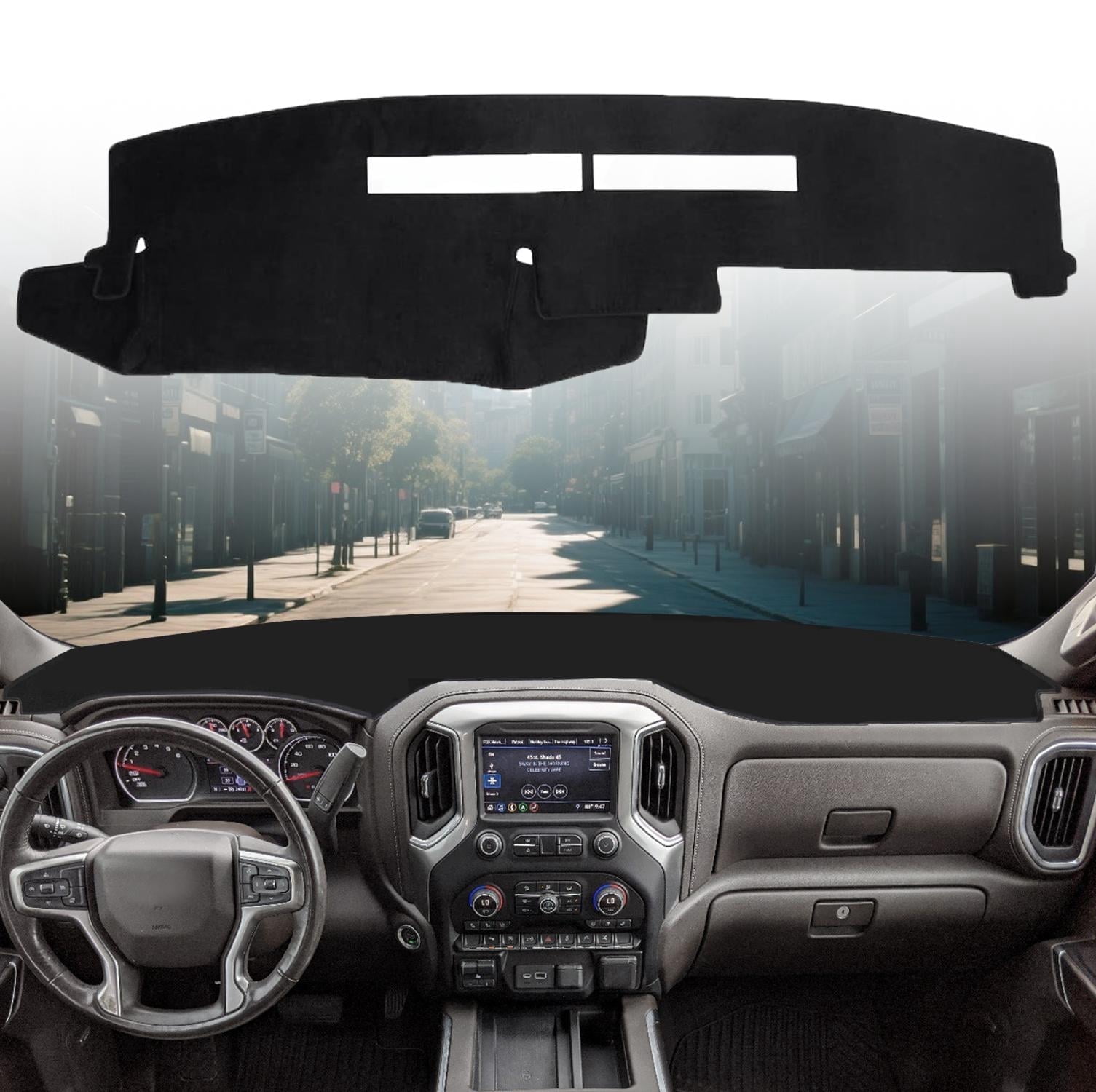 Canvcle Dashboard Cover Mat for 1988-1994 Chevy Chevrolet Silverado/GMC Sierra C/K 1500 2500 3500 Pickup Truck/1992-1994 GMC Yukon/Chevy Blazer Suburban Accessories Dash Cover Flannel Dash Mat