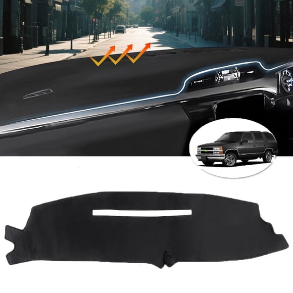 Canvcle Dashboard Cover Mat for 1997-2000 Chevy Chevrolet Silverado/GMC Sierra C1500 C2500 C3500 K1500 K2500 K3500, 1997-1999 GMC Yukon/Chevy Tahoe Accessories Dash Mat Protector